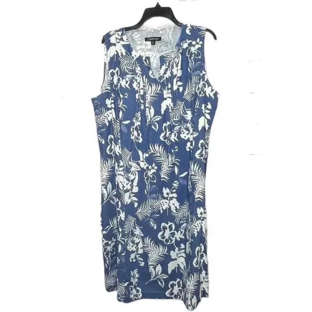 Chadwicks Navy and White Floral Dress